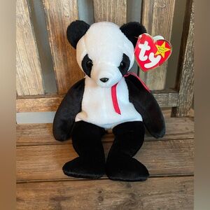 Ty - Beanie Babies - Panda Bear - Forture - Stuffed Animal
